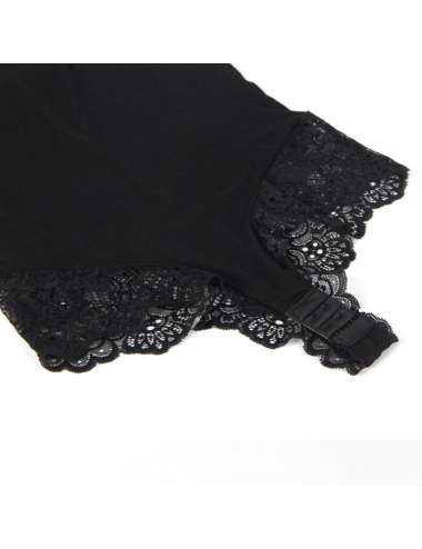 SUBBLIME - ORSACCHIOTTO CON DETTAGLI IN PIZZO FLOREALE NERO S/M
