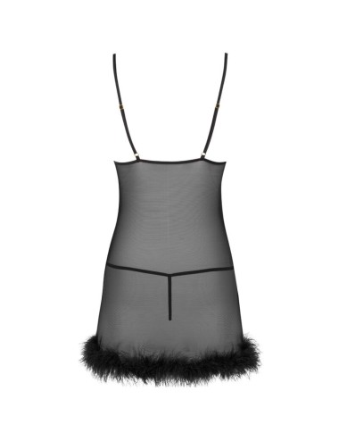 LIVCO CORSETTI FASHION - SET ZERUNAM BABYDOLL + PERIZOMA NERO