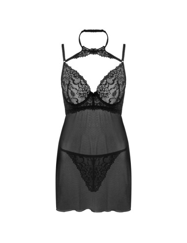 LIVCO CORSETTI FASHION - SET BINELLA BABYDOLL + PERIZOMA NERO