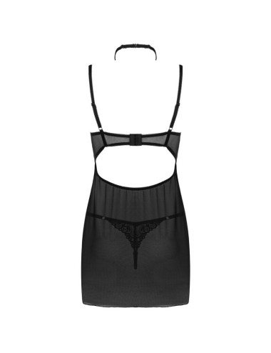 LIVCO CORSETTI FASHION - SET BINELLA BABYDOLL + PERIZOMA NERO