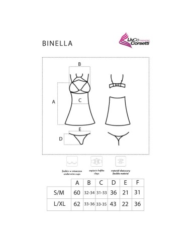 LIVCO CORSETTI FASHION - SET BINELLA BABYDOLL + PERIZOMA NERO