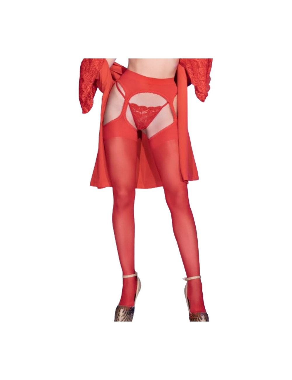 CHILIROSE - CR 4312 CALZA REGGER ROSSO S/M CHILIROSE - CR 4312 CALZA REGGER ROSSO S/M