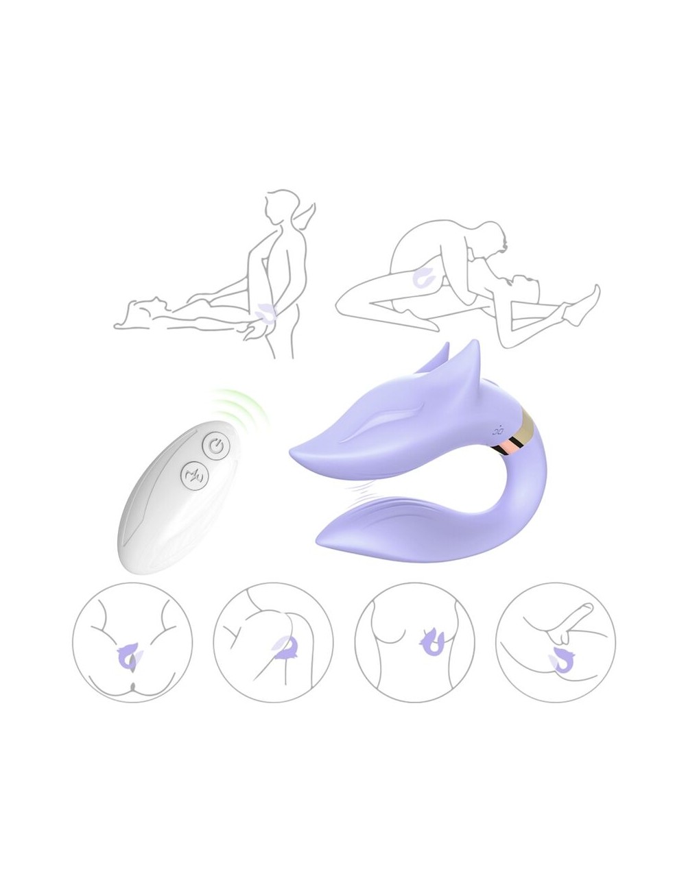 ARMONY - VIBRATORE FOX PER COPPIA TELECOMANDO VIOLA