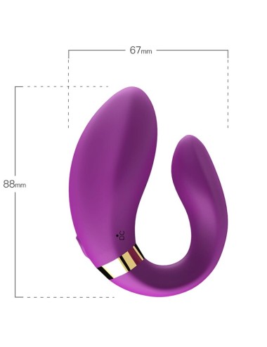 ARMONY - VIBRATORE A MEZZALUNA PER COPPIA TELECOMANDO VIOLA