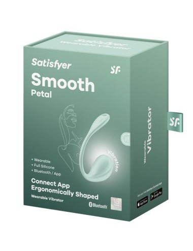 SATISFYER - STIMOLATORE PUNTO G PETALE LISCIO VERDE ACQUA APP GRATUITA