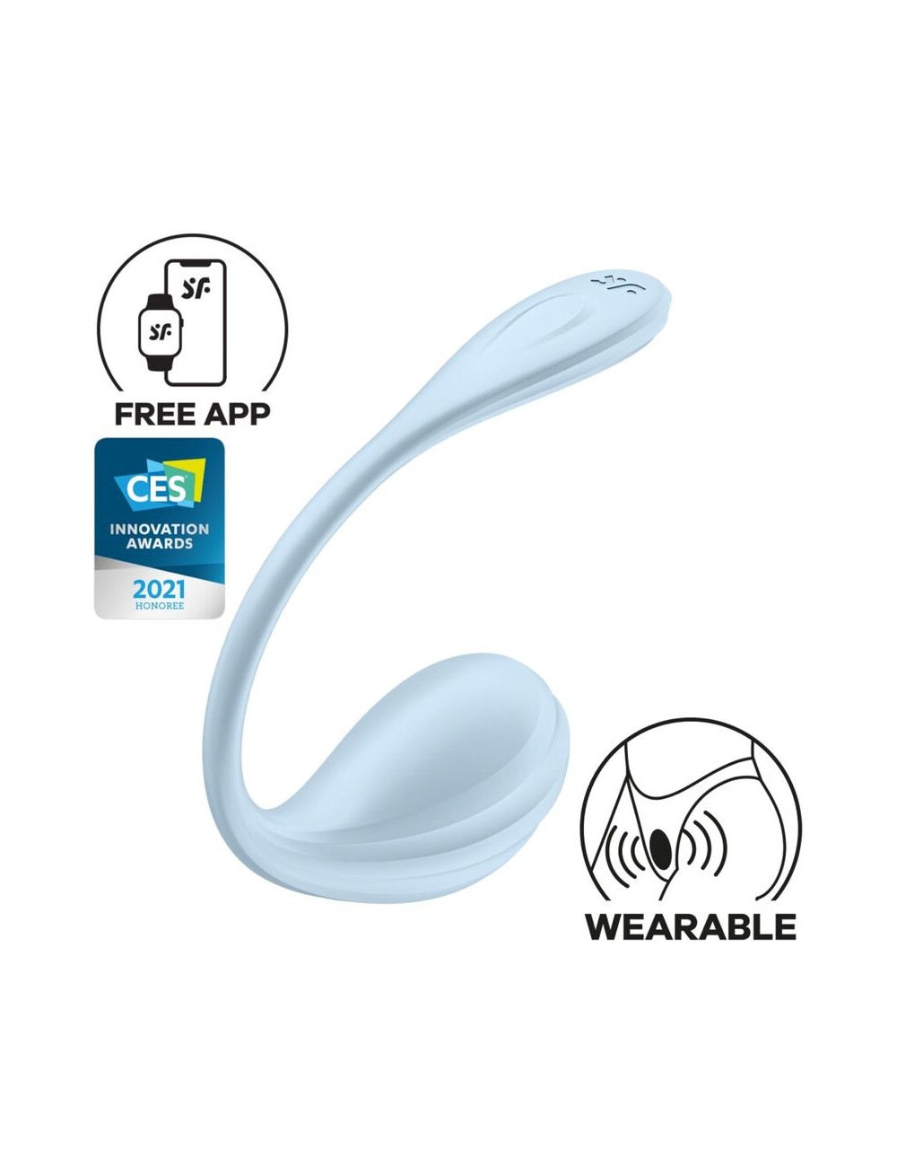 SATISFYER - STIMOLATORE PUNTO G PETALE LISCIO SKY BLUE APP GRATUITA