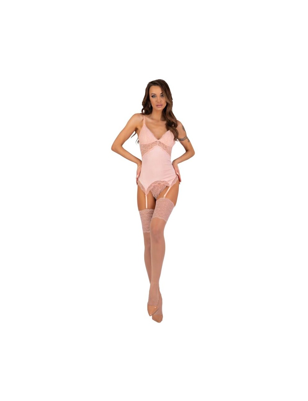 LIVCO CORSETTI FASHION - SET PERSINNE PESCA CORSETTO + SLIP + CALZE LIVCO CORSETTI FASHION - SET PERSINNE PESCA CORSETTO + SLIP + CALZE