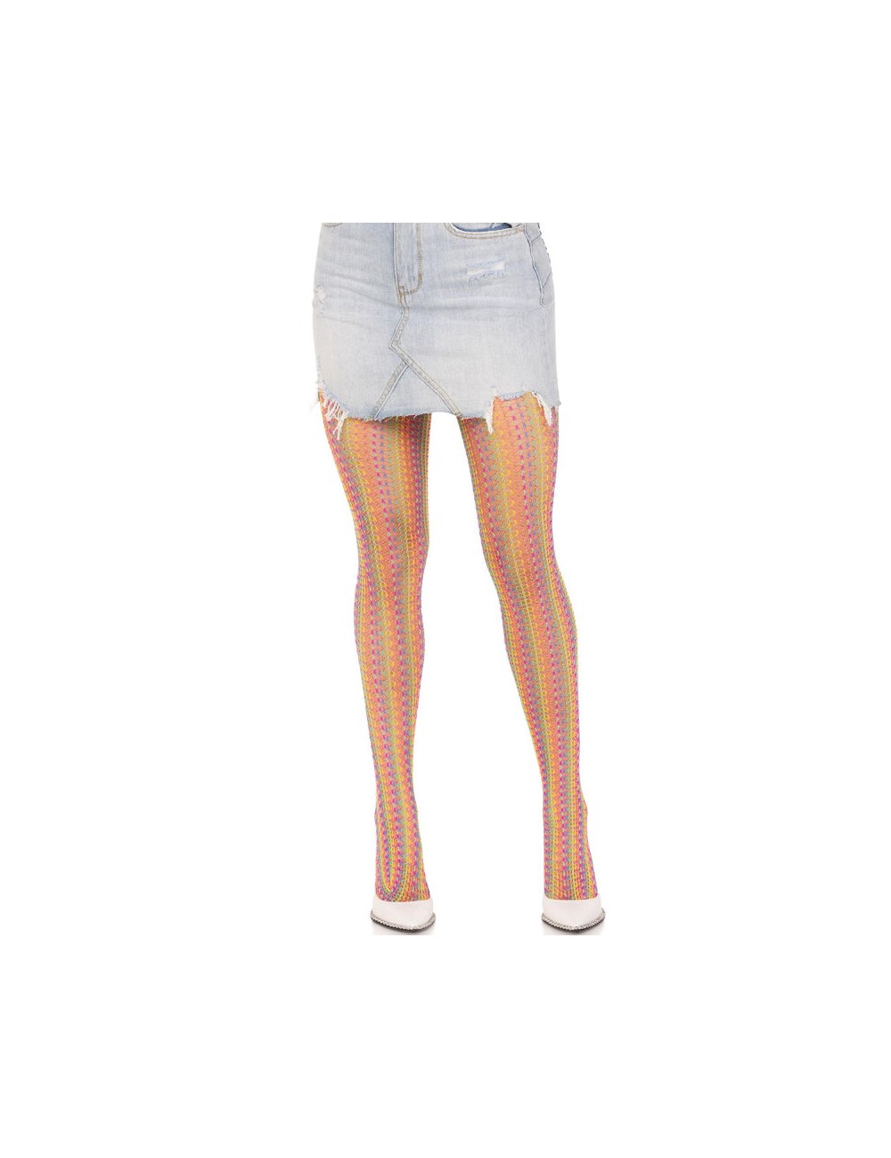 LEG AVENUE - CALZE ALL'UNCINETTO MULTICOLORE LEG AVENUE - CALZE ALL'UNCINETTO MULTICOLORE