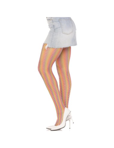 LEG AVENUE - CALZE ALL'UNCINETTO MULTICOLORE