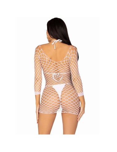 LEG AVENUE - ABITO IN RETE MANICA LUNGA BIANCO TAGLIA UNICA