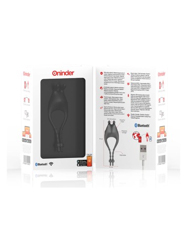 ONINDER - ANELLO VIBRATORE REGOLABILE RICARICABILE PAMPA CON STIMOLATORE CLITORIDE 10 VELOCITÀ - APP GRATUITA