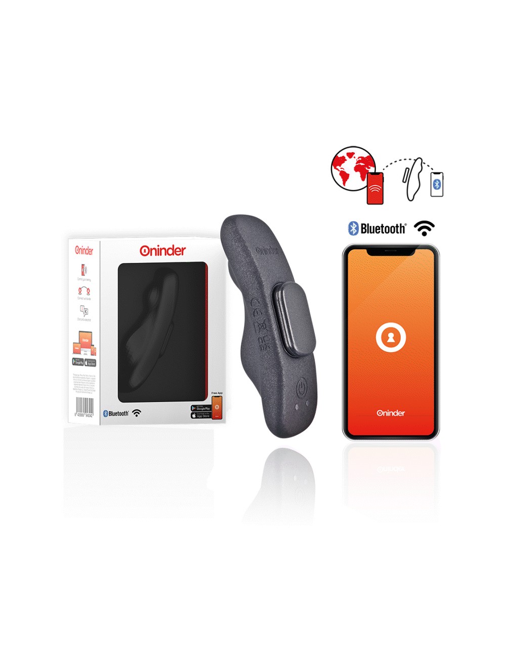 ONINDER - VIBRATORE RICARICABILE MANILA PANTY 9 VELOCITÀ 9.6 CM X 2.6 CM - APP GRATUITA