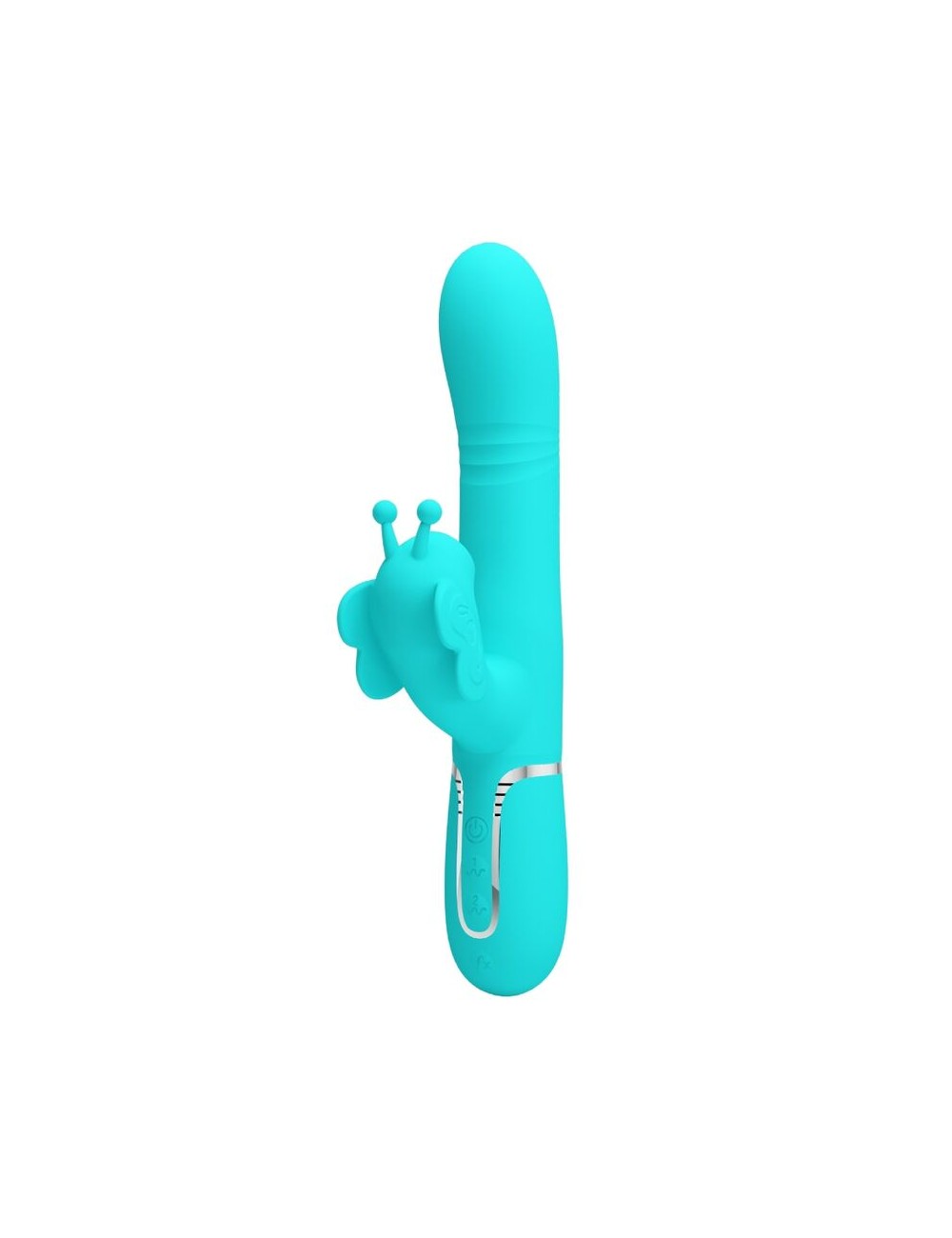 PRETTY LOVE - VIBRATORE MULTIFUNZIONE RABBIT 4 IN 1 FARFALLA VERDE ACQUA PRETTY LOVE - VIBRATORE MULTIFUNZIONE RABBIT 4 IN 1 FARFALLA VERDE ACQUA