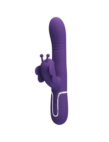 PRETTY LOVE - VIBRATORE MULTIFUNZIONE RABBIT 4 IN 1 FARFALLA VIOLA