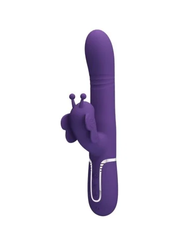 PRETTY LOVE - VIBRATORE MULTIFUNZIONE RABBIT 4 IN 1 FARFALLA VIOLA