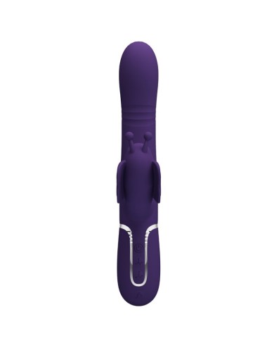 PRETTY LOVE - VIBRATORE MULTIFUNZIONE RABBIT 4 IN 1 FARFALLA VIOLA