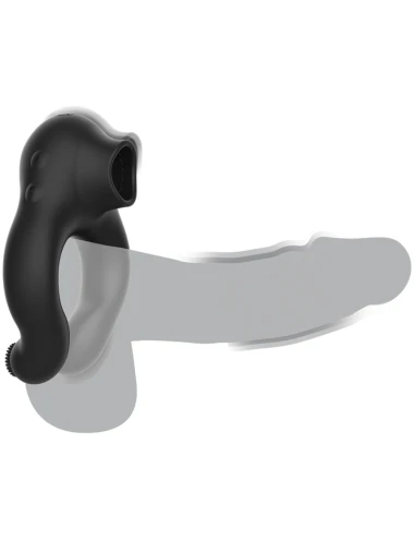 ARMONY - ANELLO VIBRATORE IN SILICONE 3 MOTORI RICARICABILE NERO - ORO