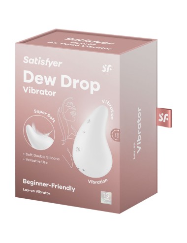 SATISFYER - VIBRATORE GOCCIA DI RUGIADA LAY-ON BIANCO