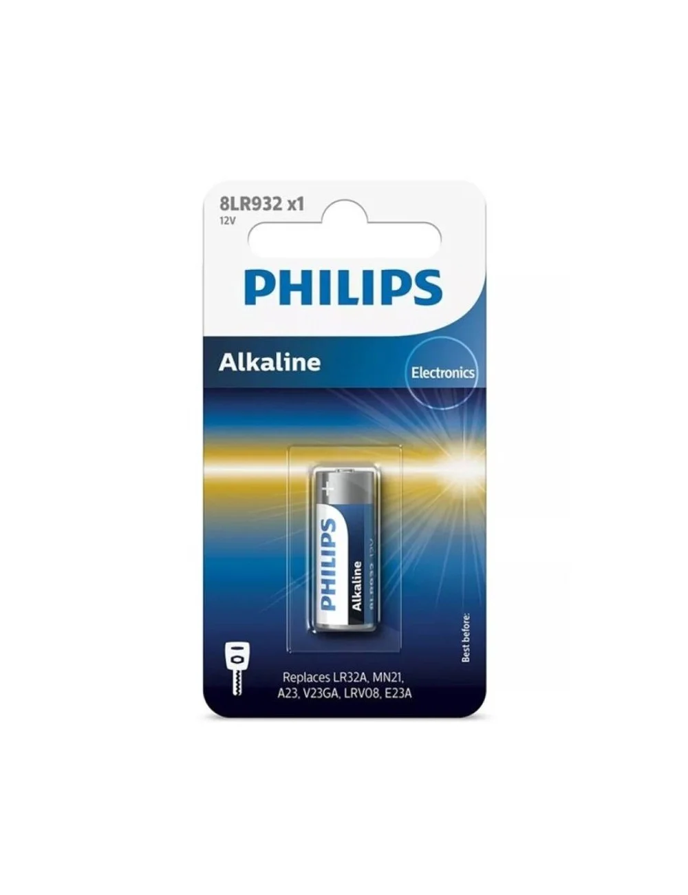 PHILIPS - BATTERIA ALCALINA 12V LR23A MN21 8LR932 BLISTER*1 PHILIPS - BATTERIA ALCALINA 12V LR23A MN21 8LR932 BLISTER*1