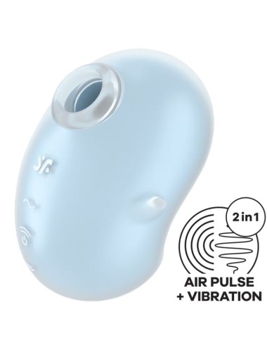 SATISFYER - VIBRATORE CUTIE GHOST LAY-ON AZZURRO