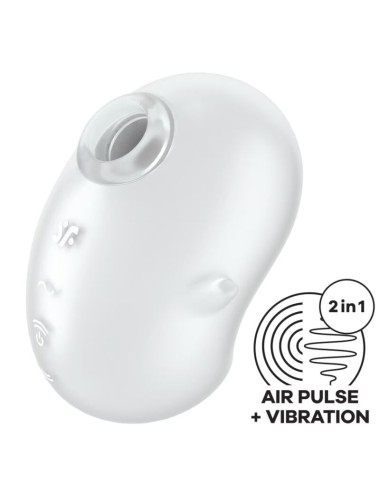 SATISFYER - VIBRATORE CUTIE GHOST LAY-ON BIANCO