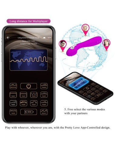 PRETTY LOVE - VIBRATORE ELETTROSHOCK HECTOR APP GRATUITA VIOLA