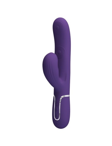 PRETTY LOVE - VIBRATORE PERLITA G-SPOT 3 IN 1 MULTIFUNZIONE VIOLA