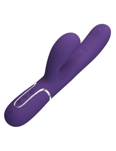 PRETTY LOVE - VIBRATORE PERLITA G-SPOT 3 IN 1 MULTIFUNZIONE VIOLA