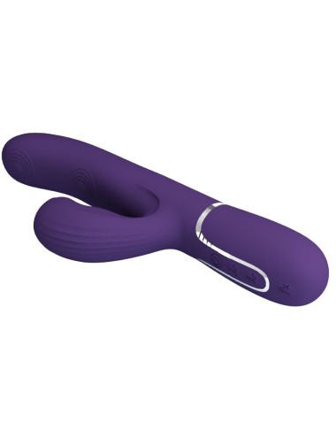 PRETTY LOVE - VIBRATORE PERLITA G-SPOT 3 IN 1 MULTIFUNZIONE VIOLA