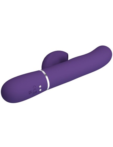 PRETTY LOVE - VIBRATORE PERLITA G-SPOT 3 IN 1 MULTIFUNZIONE VIOLA