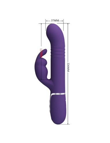 PRETTY LOVE - COALE VIBRATORE CONIGLIO CARBONE 4 EN 1 VIOLA