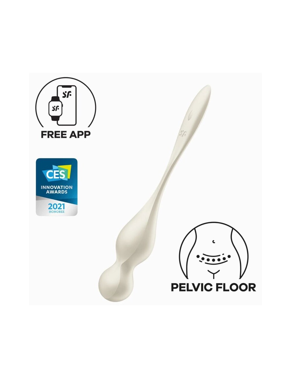 SATISFYER - LOVE BIRDS SFERE KEGEL VIBRANTI BIANCHE