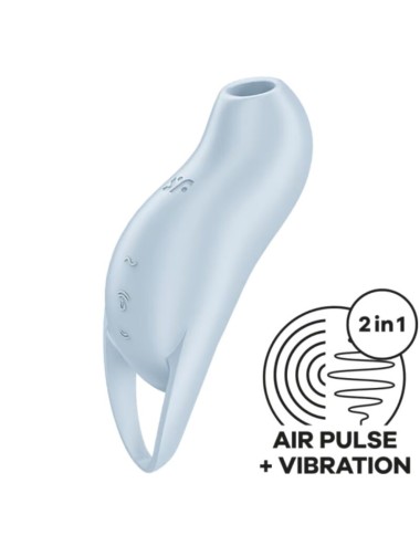 SATISFYER - STIMOLATORE CLITORIDE POCKET PRO 1 AZZURRO