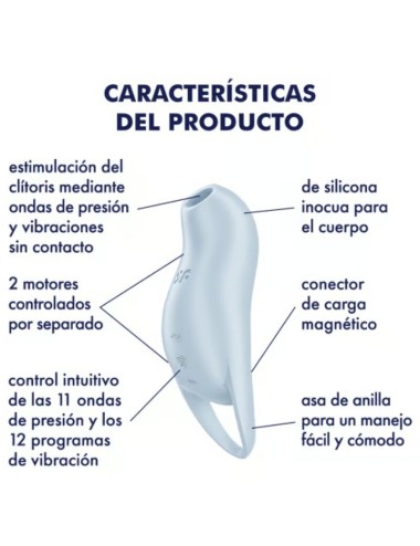 SATISFYER - STIMOLATORE CLITORIDE POCKET PRO 1 AZZURRO