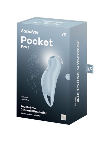SATISFYER - STIMOLATORE CLITORIDE POCKET PRO 1 AZZURRO