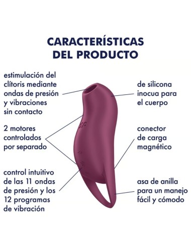 SATISFYER - POCKET PRO 1 STIMOLATORE CLITORIDE GRANATO