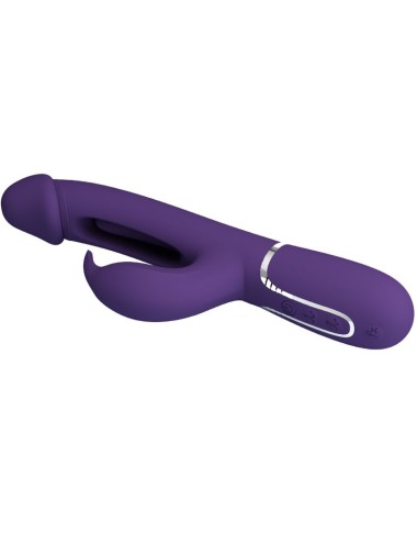 PRETTY LOVE - VIBRATORE DEJON RABBIT 3 IN 1 MULTIFUNZIONE VERDE ACQUA