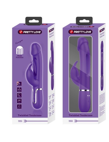 PRETTY LOVE - VIBRATORE DEJON RABBIT 3 IN 1 MULTIFUNZIONE VERDE ACQUA