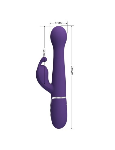 PRETTY LOVE - VIBRATORE DEJON RABBIT 3 IN 1 MULTIFUNZIONE VIOLA