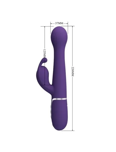 PRETTY LOVE - VIBRATORE DEJON RABBIT 3 IN 1 MULTIFUNZIONE VIOLA