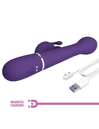 PRETTY LOVE - VIBRATORE DEJON RABBIT 3 IN 1 MULTIFUNZIONE VIOLA