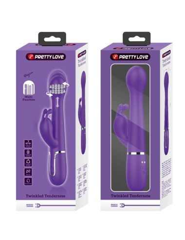 PRETTY LOVE - VIBRATORE DEJON RABBIT 3 IN 1 MULTIFUNZIONE VIOLA