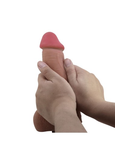 PRETTY LOVE - DILDO REALISTICO SLIDING SKIN SERIES CON VENTOSA SCORREVOLE DELLA PELLE MARRONE 23