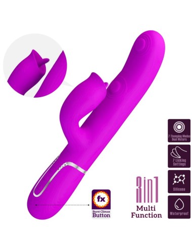 PRETTY LOVE - VIBRATORE CONIGLIO CON LICING FUCSIA