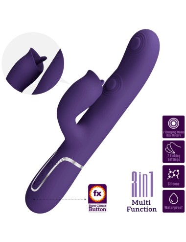 PRETTY LOVE - VIBRATORE CONIGLIO CON VIOLA DA LECCARE