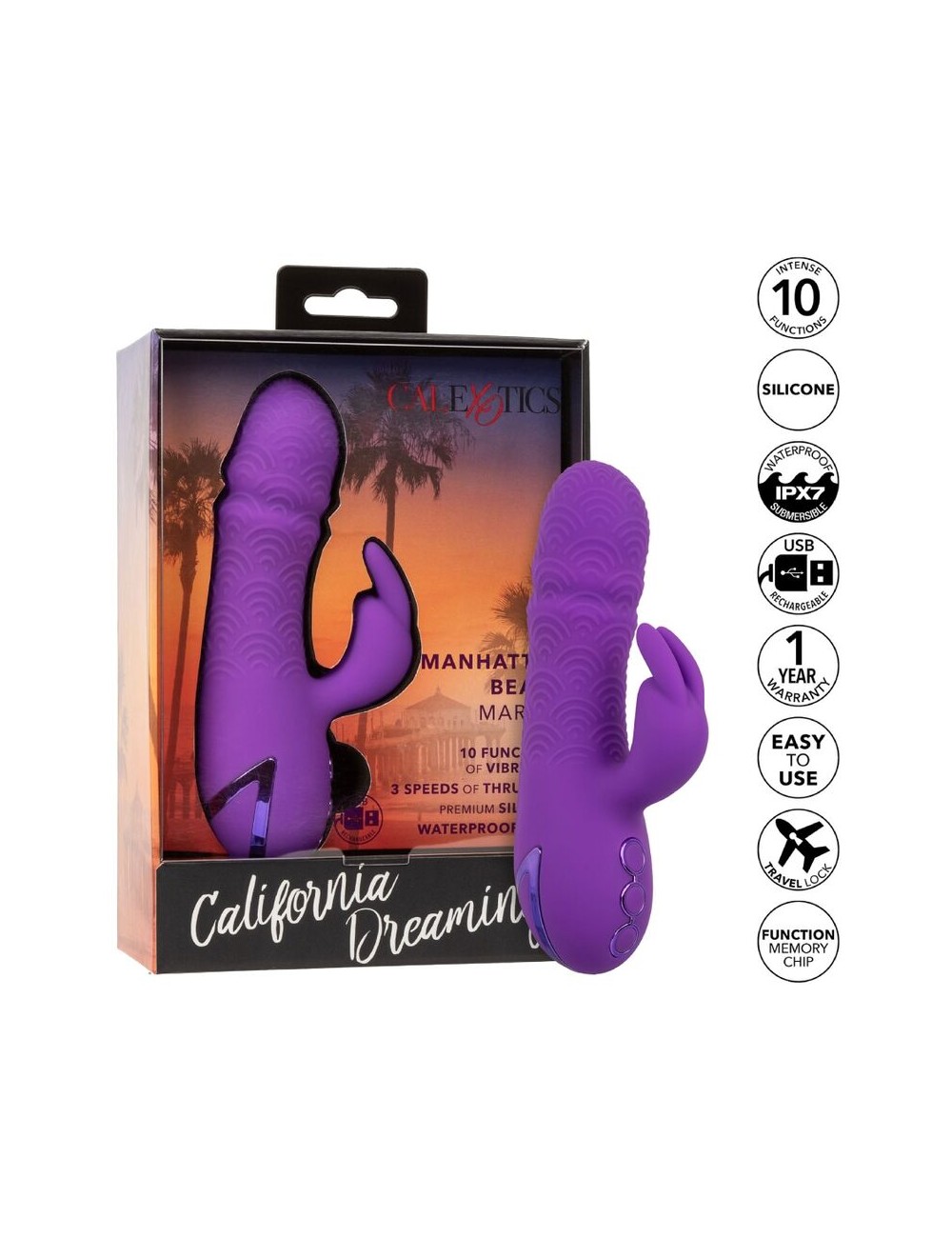 CALEXOTICS - VIBRATORE MANHATTAN BEACH MARVEL RABBIT VIOLA DI CALIFORNIA DREAMING CALEXOTICS - VIBRATORE MANHATTAN BEACH MARVEL RABBIT VIOLA DI CALIFORNIA DREAMING
