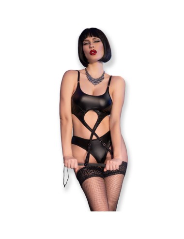 CHILIROSE - CR 4625 SET QUATTRO PEZZI CROTCHLESS NERO L