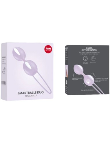 FUN FACTORY -  SMARTBALLS DUO PALLE PELVICHE BIANCO / VIOLA PASTELLO
