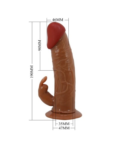 PRETTY LOVE - MARION HARNESS SLIP UNIVERSALE CON DILDO VIBRANTE 19 CM MARRONE