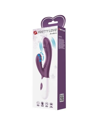 PRETTY LOVE - ANDRE VIBRATORE RABBIT E STIMOLATORE PUNTO G VIOLA